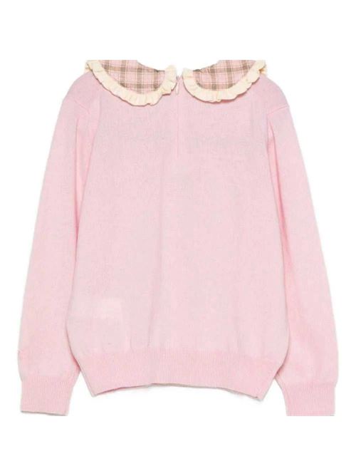 Maglione Alba per bambina MC2 Saint Barth Kids rosa con colletto ampio MC2 SAINT BARTH | ALBA01769